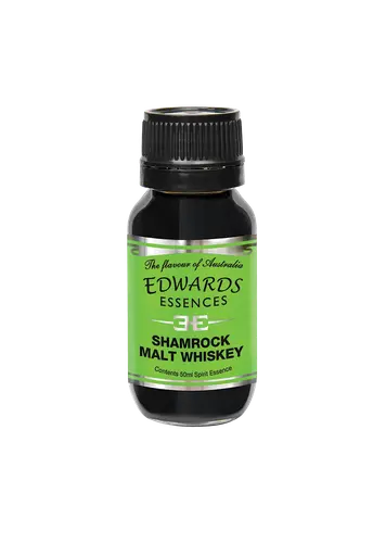 Edwards Essences Shamrock Malt Whiskey dark velvety whiskey essence bottle