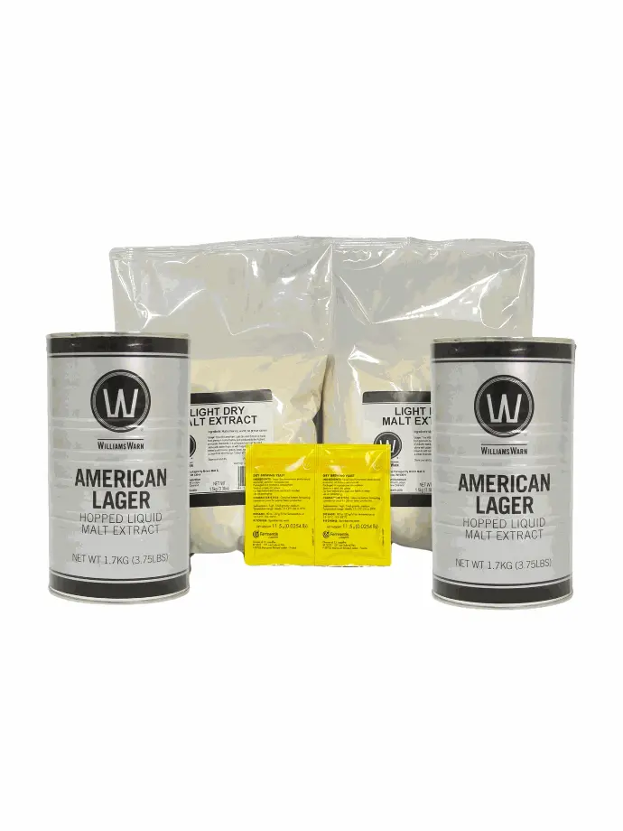 Williams Warn American Lager beer kit from Golden Dream Distilling